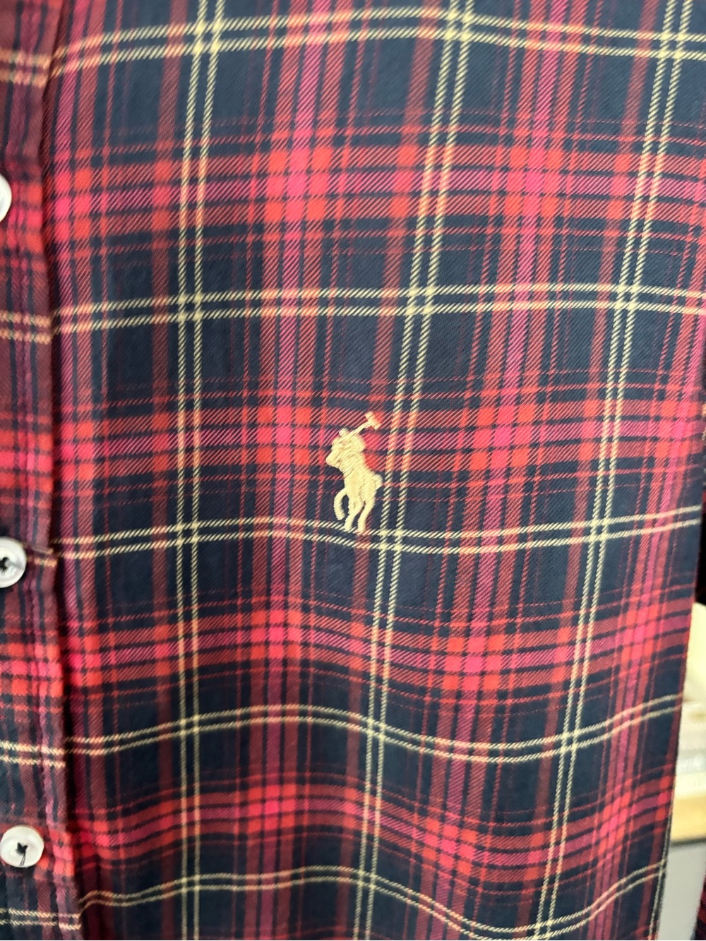 Ralph Lauren Plaid button - Picture 3 of 5